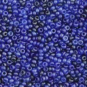 10-01601, Czech 22g Blue/Sapphire Luster Mix