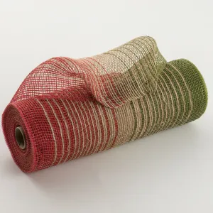 10" Burlap Deco Mesh: Christmas Ombré Jute