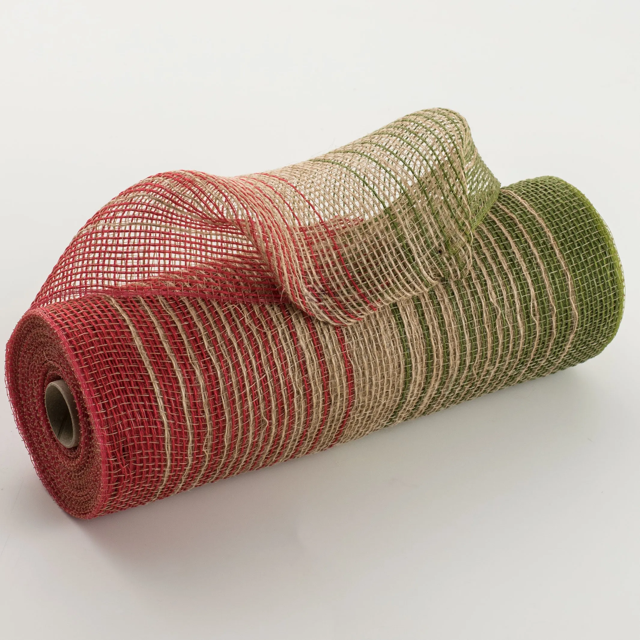 10" Burlap Deco Mesh: Christmas Ombré Jute