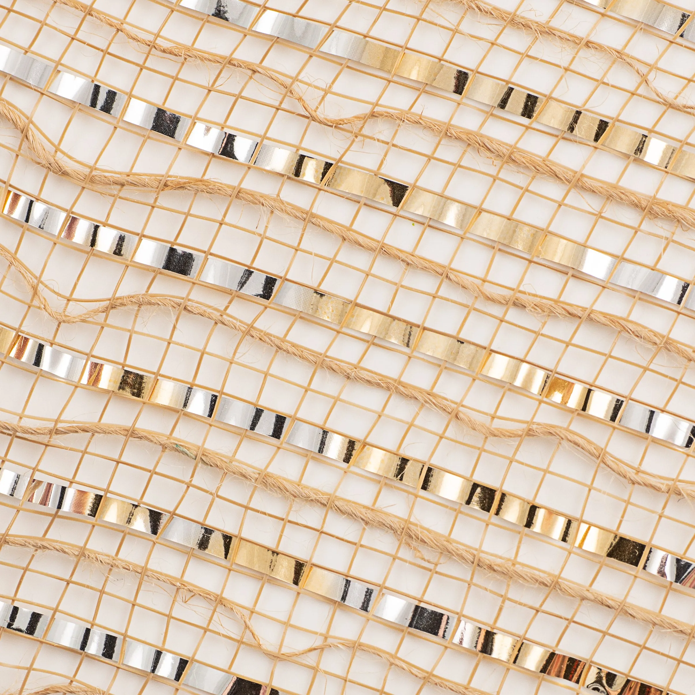 10" Burlap Deco Mesh: Metallic Champagne