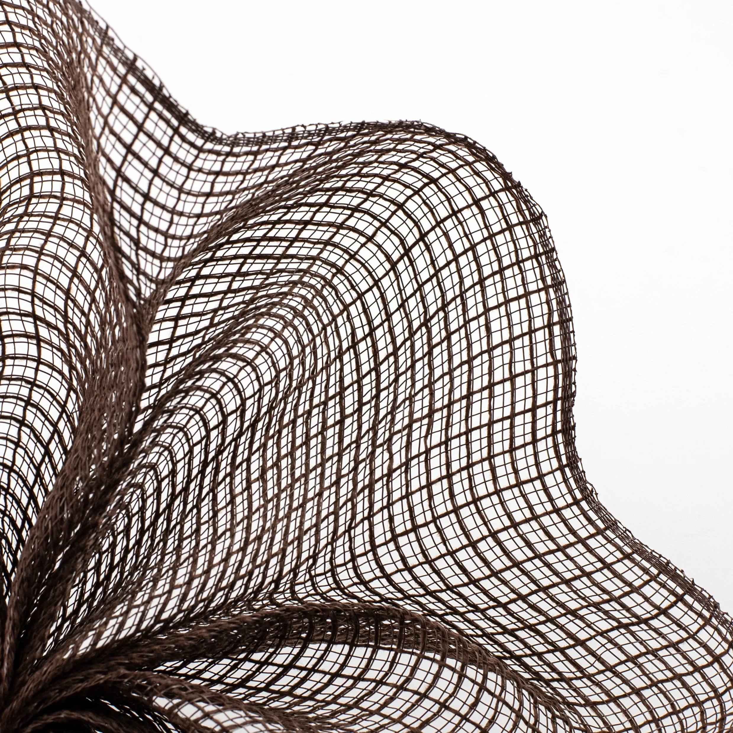 10" Check Fabric Mesh: Chocolate