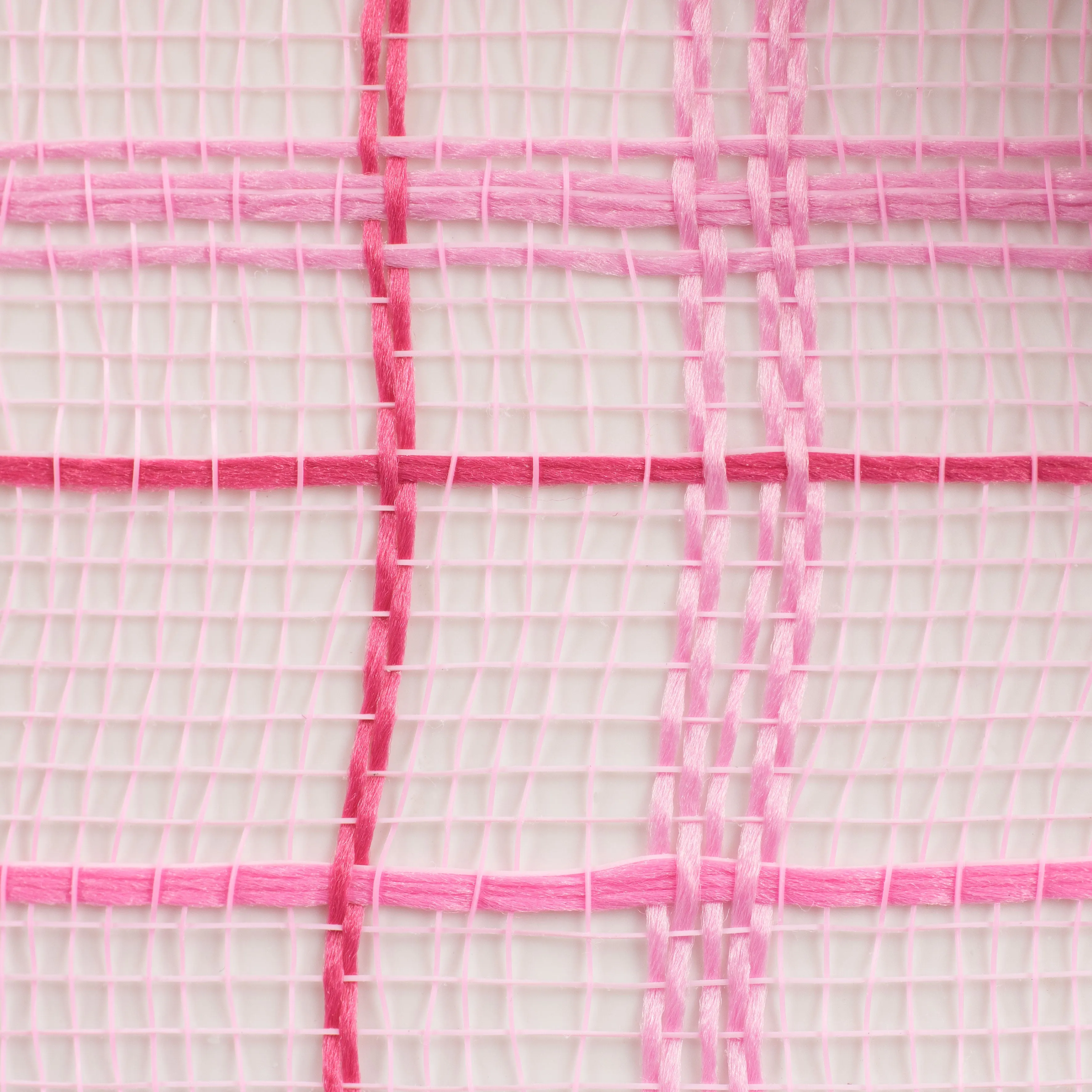 10" Crystal Plaid Mesh: Pink, Fuchsia, White