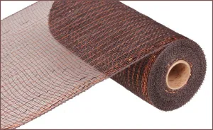 10" Deco Poly Mesh: Metallic Chocolate/Copper Foil