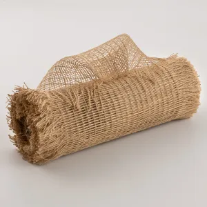 10" Frayed Edge Burlap Mesh: Natural (10 Yards)