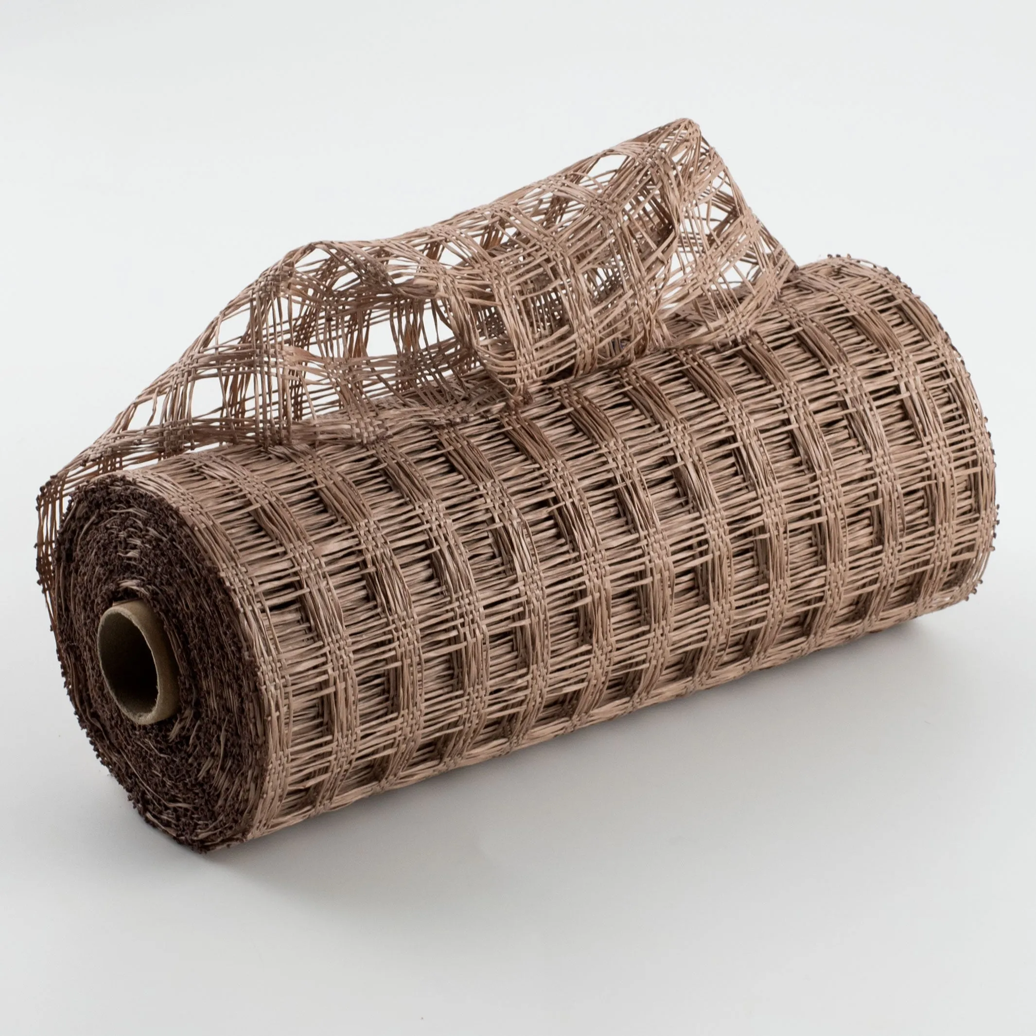 10" Poly Burlap Check Mesh: Brown