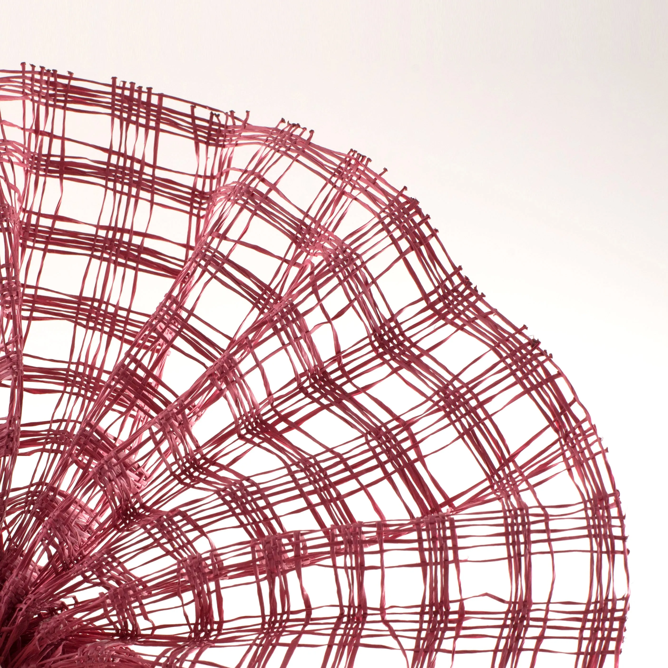 10" Poly Burlap Check Mesh: Cranberry