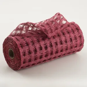 10" Poly Burlap Check Mesh: Cranberry