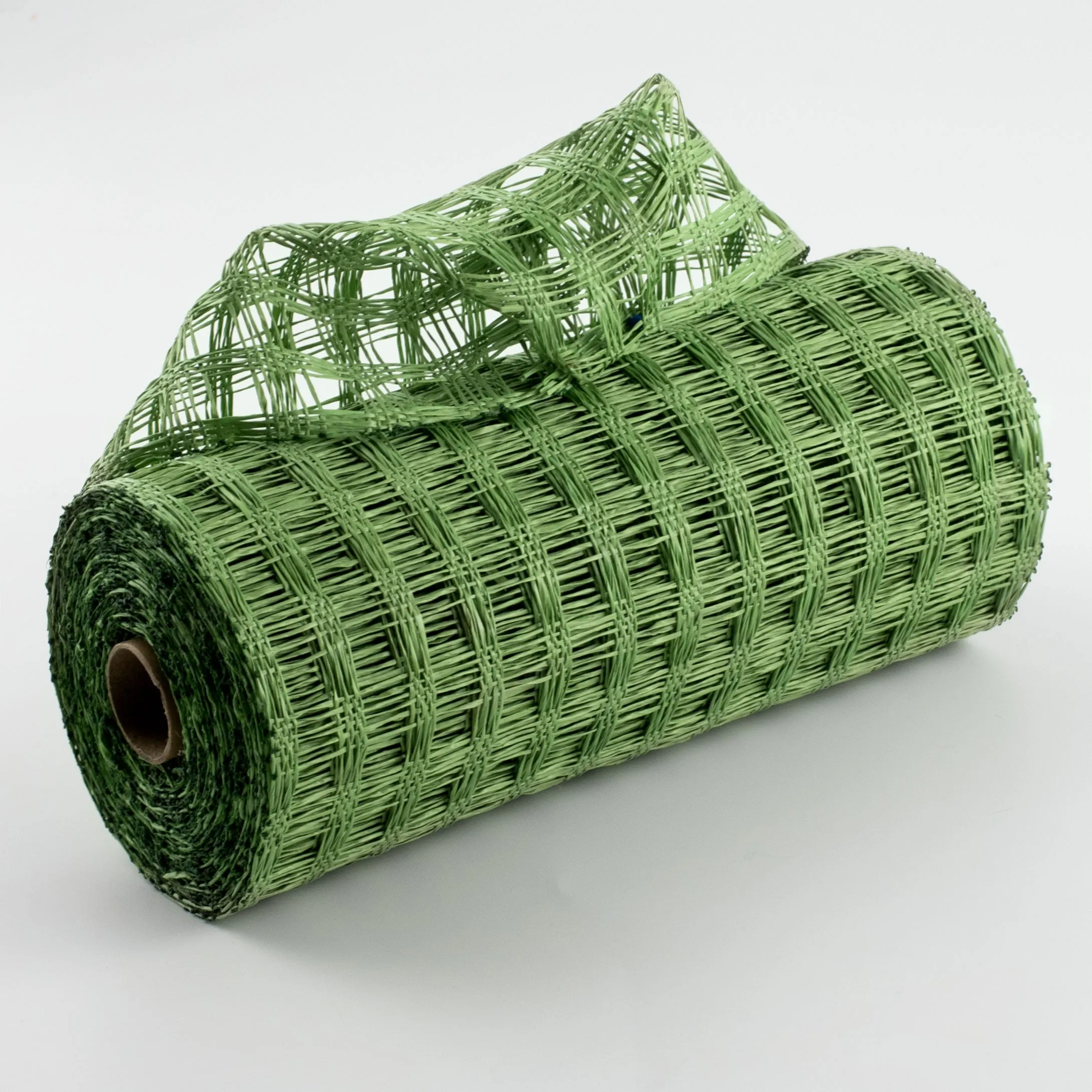 10" Poly Burlap Check Mesh: Lime Green