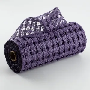 10" Poly Burlap Check Mesh: Purple