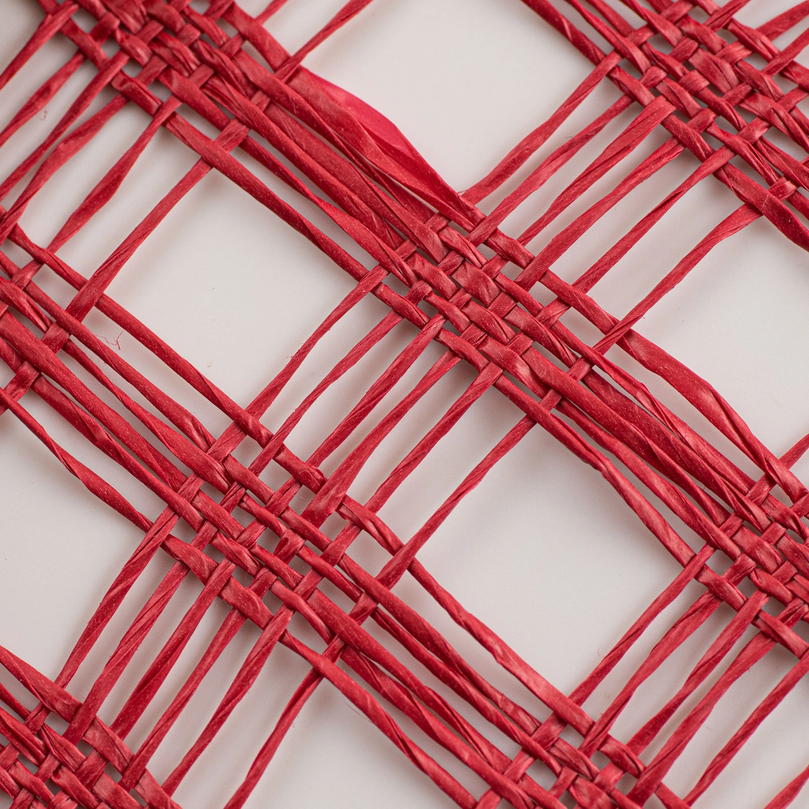 10" Poly Burlap Check Mesh: Red