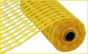 10" Poly Burlap Weaved Mesh: Yellow