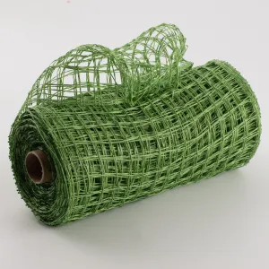 10" Poly Burlap Windowpane Mesh: Lime Green