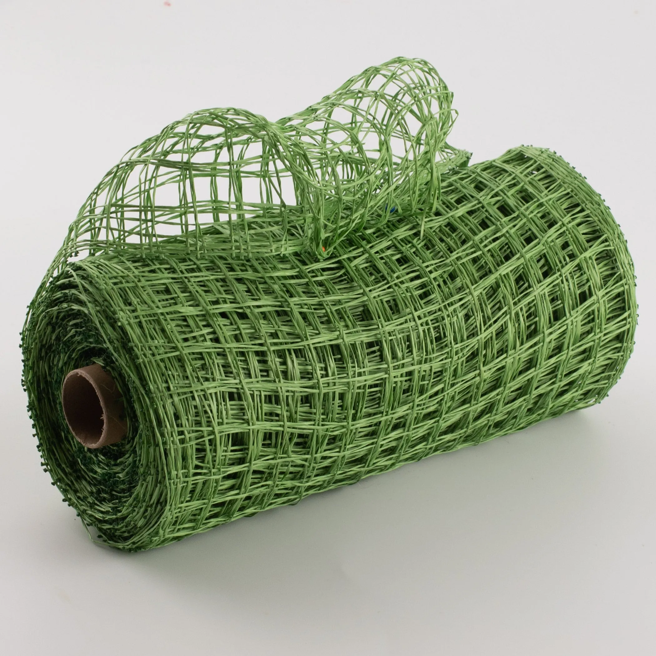 10" Poly Burlap Windowpane Mesh: Lime Green