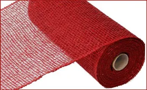 10" x 10yds Poly Burlap Mesh: Cranberry