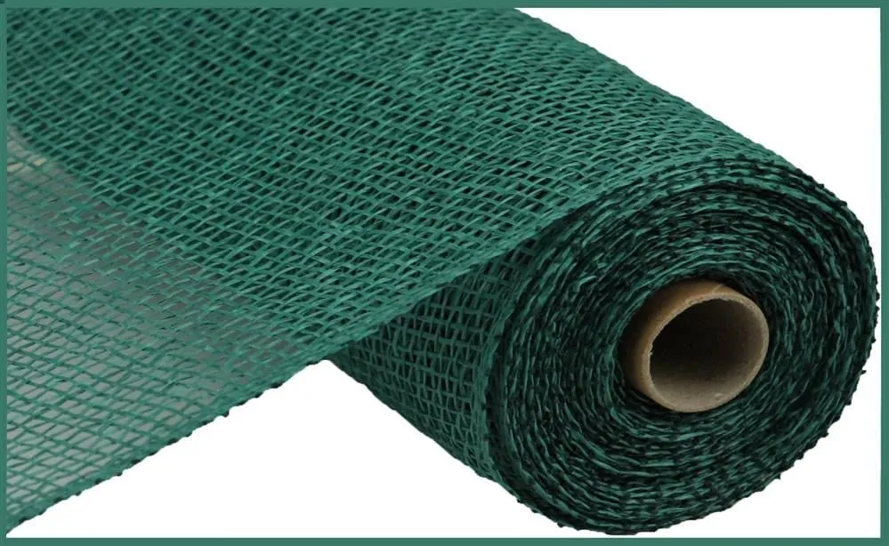 10" x 10yds Poly Burlap Mesh: Hunter Green