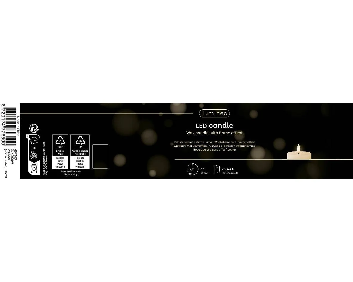 11cm LED Red Wick Candle by Lumineo