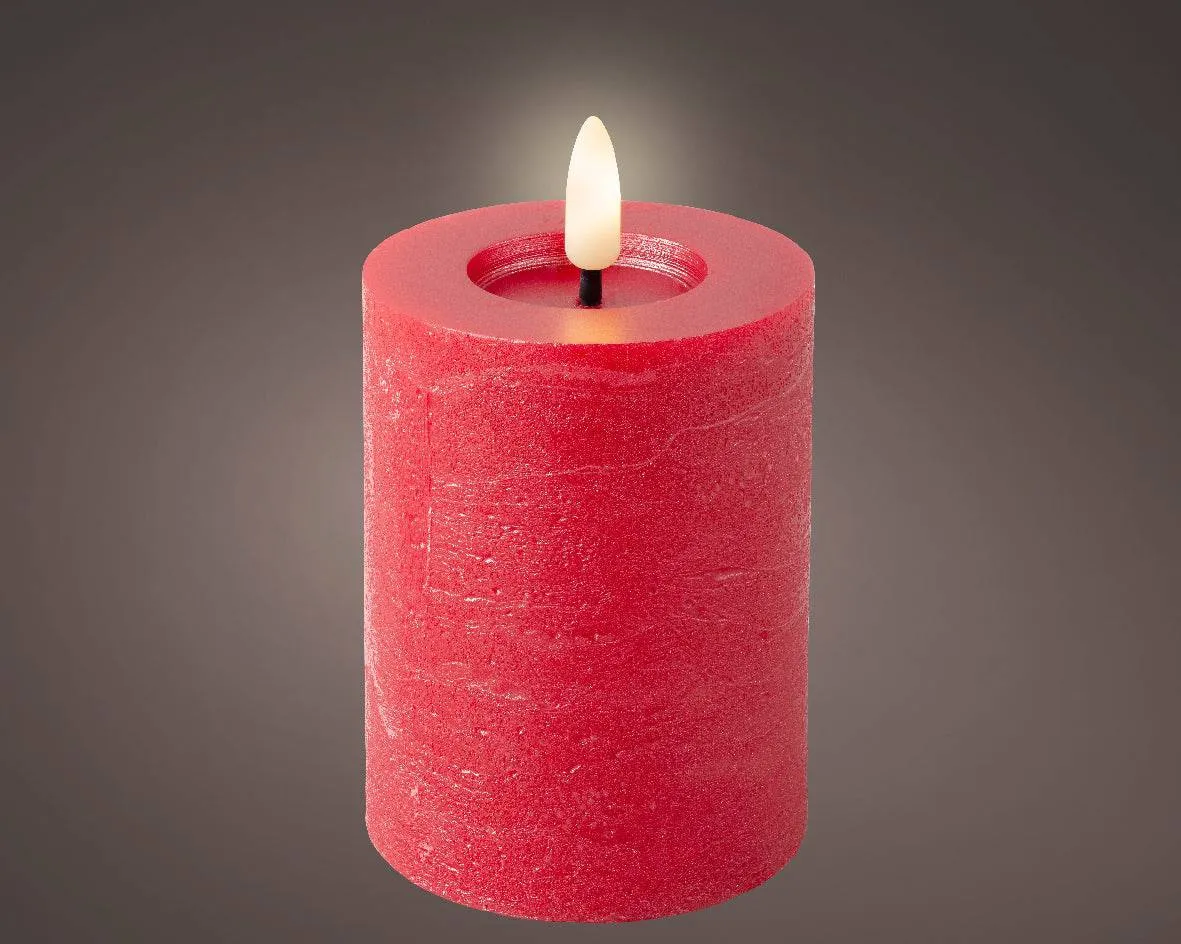 11cm LED Red Wick Candle by Lumineo