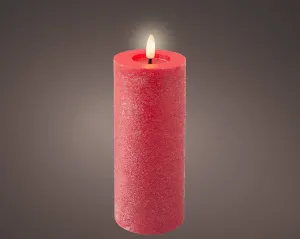 19cm LED Red Wick Candle by Lumineo