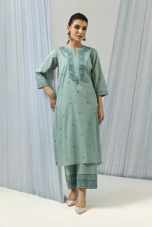 2 Piece - Embroidered Suit - PE23-48