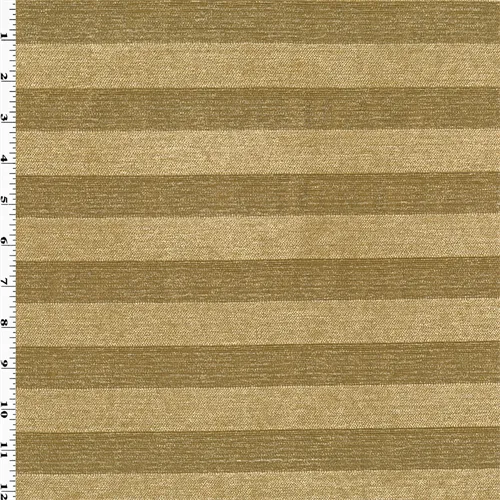 2 YD PC-Tan Beige Chenille Stripe Home Decorating Fabric