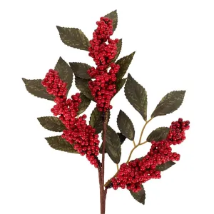 27cm Christmas Berry Pick with Holly