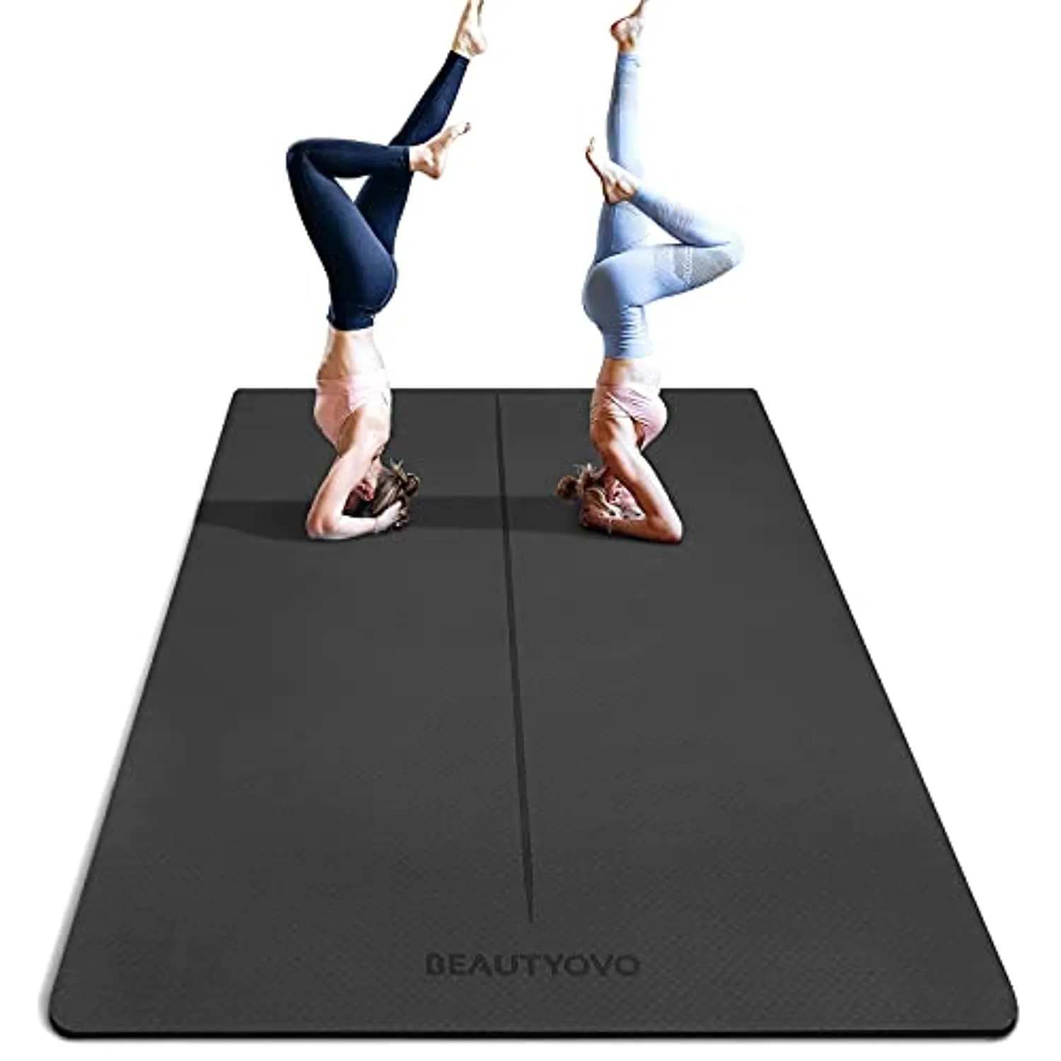6' x 4' Large Yoga Mat, 1/3 Inch Extra Thick Yoga Mat Double-Sided Non Slip, Professional TPE Yoga Mats for Women Men, 24 Sq.Ft Large Exercise Mat for Yoga, Pilates and Home Workout