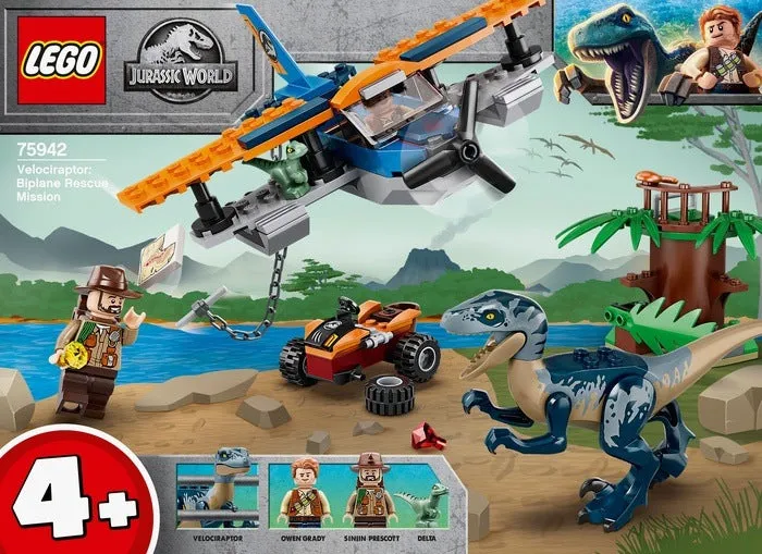 75942 Velociraptor: biplane Rescue Mission