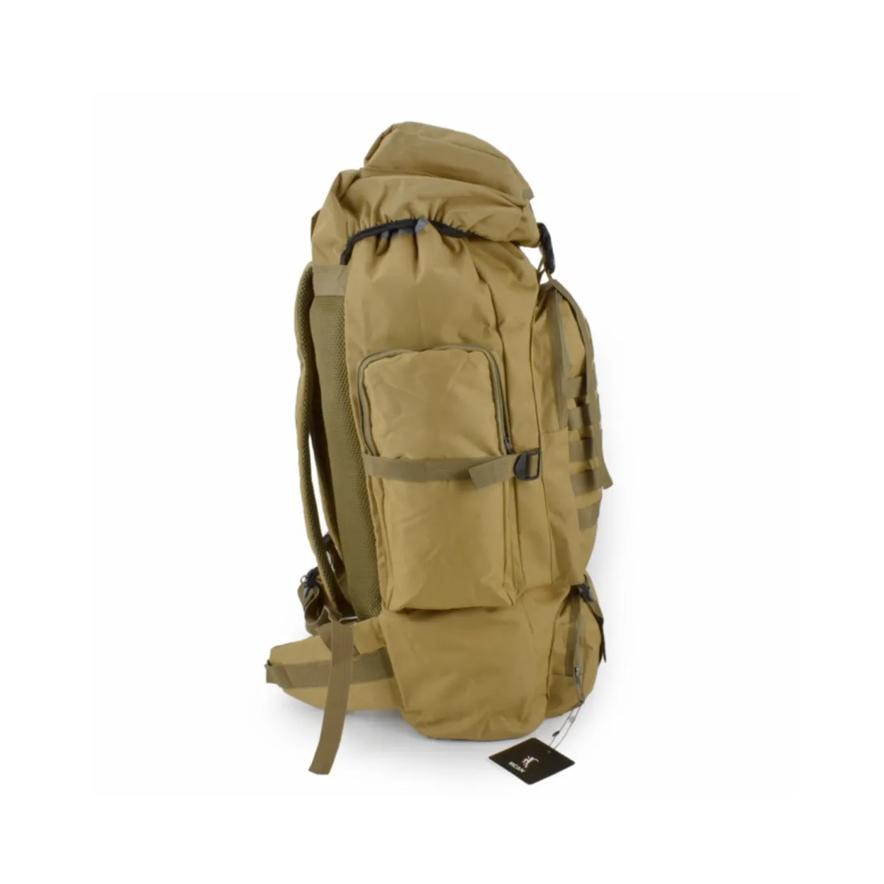 (75L) Outdoor Hiking Camping Backpack Waterproof Travel Backpack - Khaki