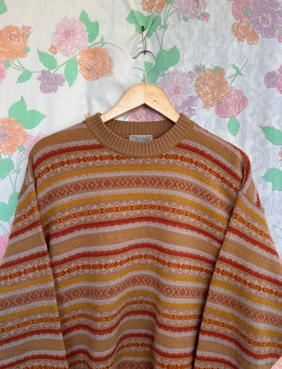 90's Caramel Ethnic Sweater