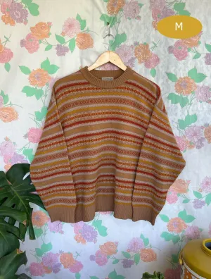 90's Caramel Ethnic Sweater