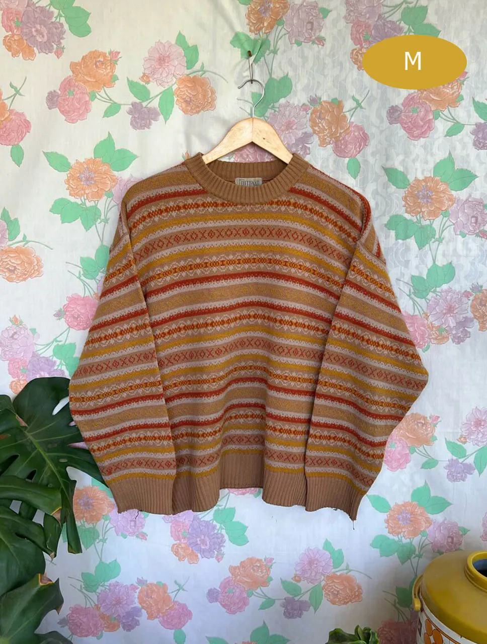 90's Caramel Ethnic Sweater