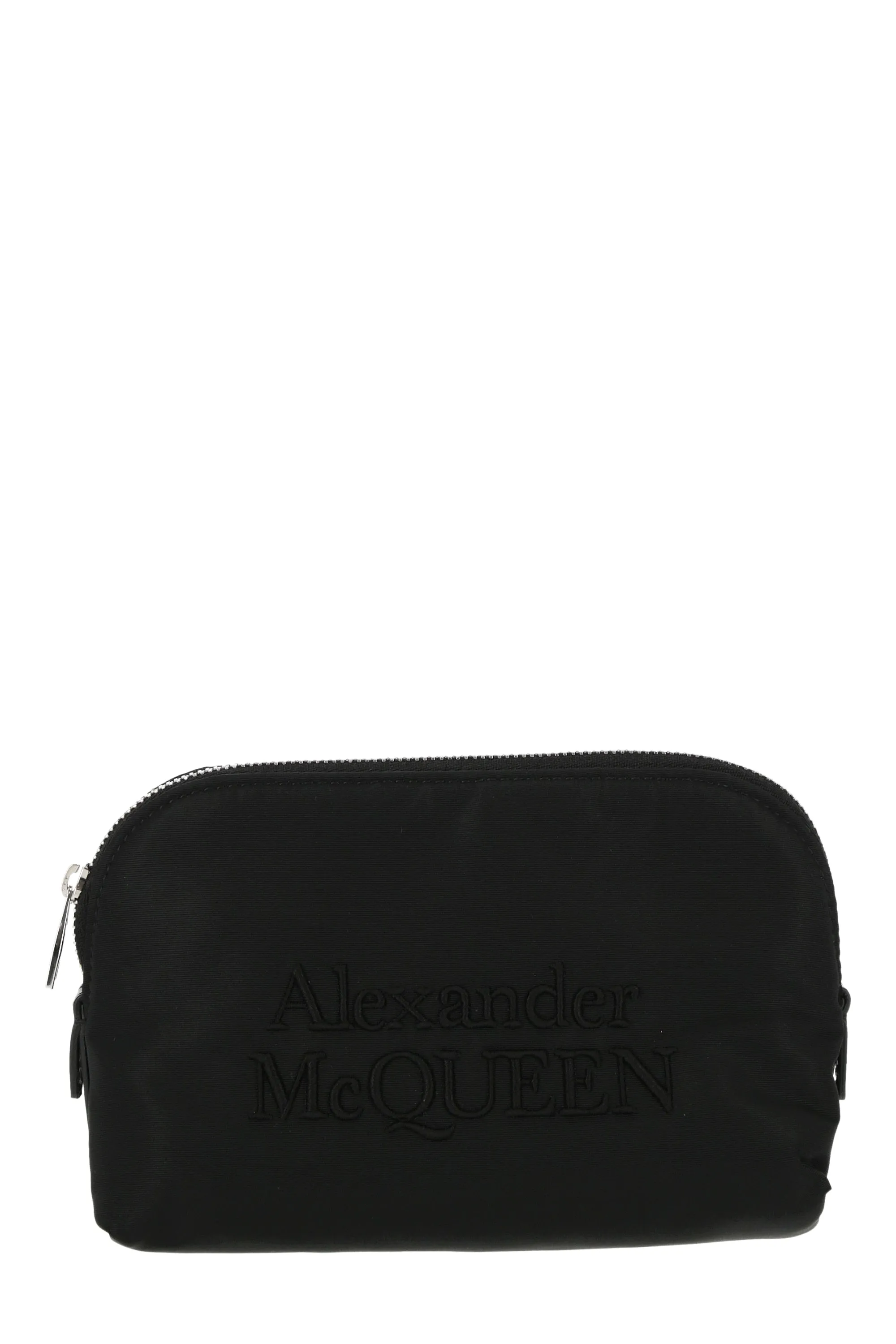 Alexander McQueen Logo Embroidered Zipped Makeup Bag