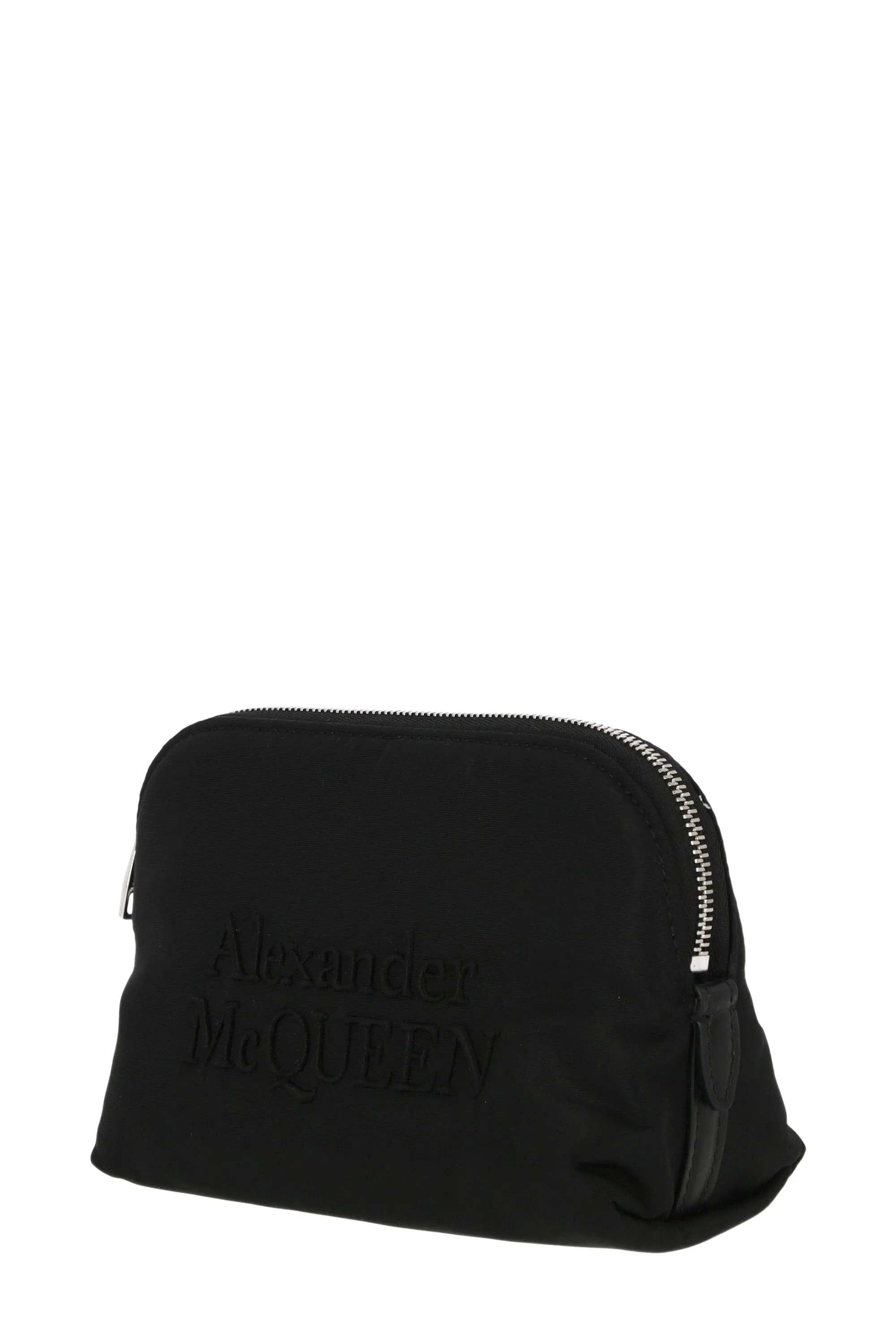 Alexander McQueen Logo Embroidered Zipped Makeup Bag