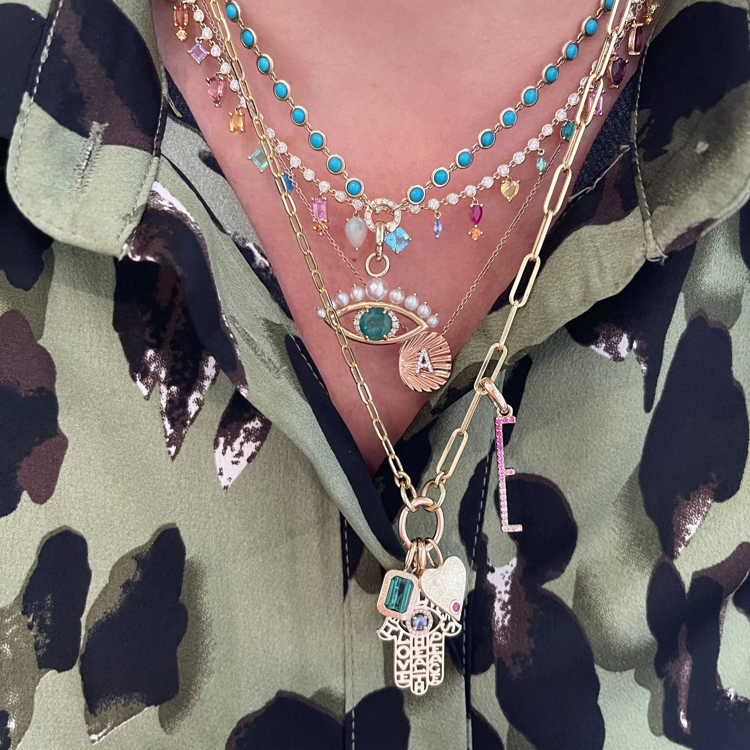 Amelia Bezel Set Gemstone Charm