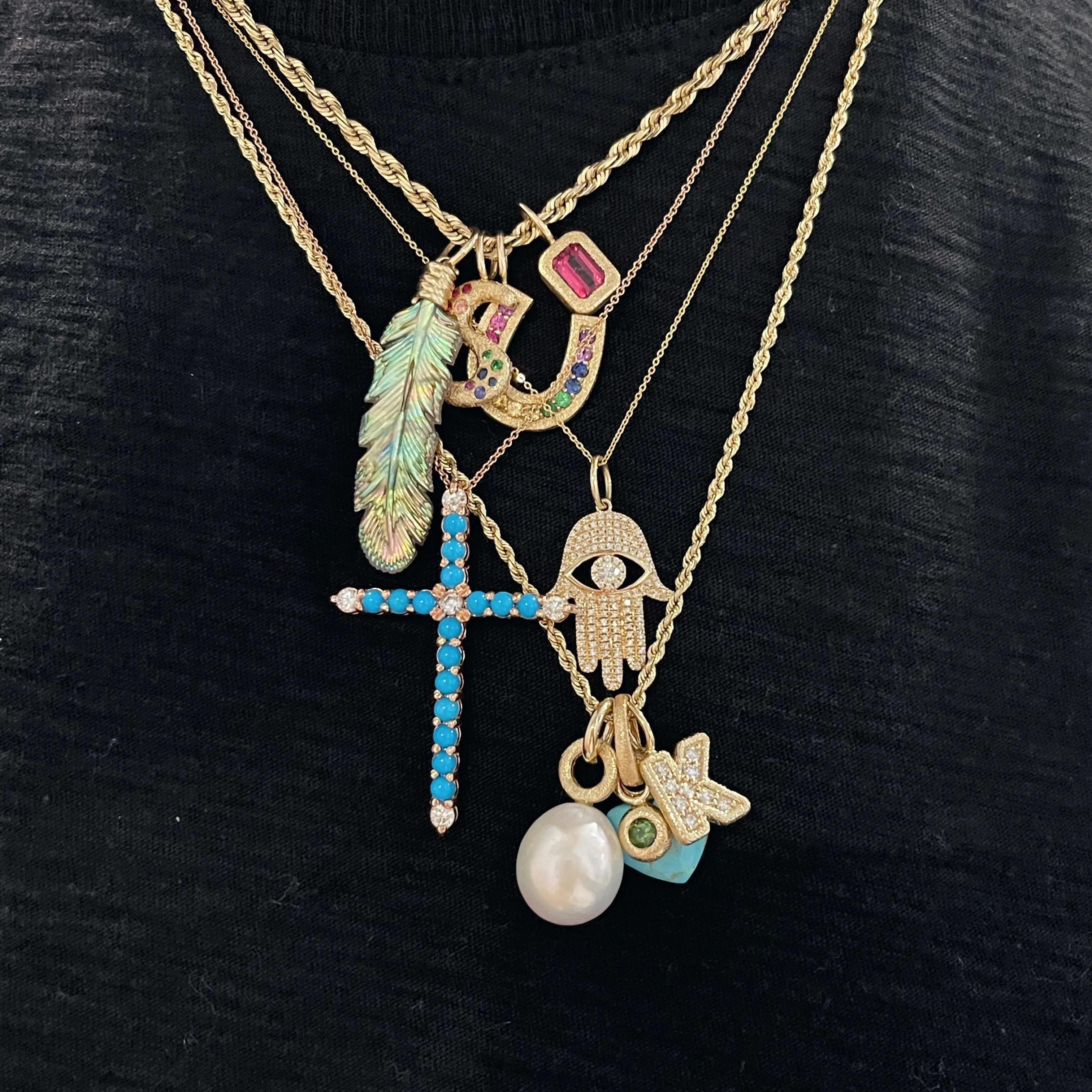 Amelia Bezel Set Gemstone Charm