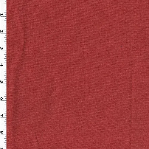 Antique Red Linen Canvas Home Decorating Fabric