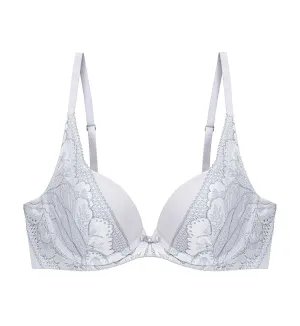 AQUA EXOTIC DEEP V WIRED PUSH-UP BRA