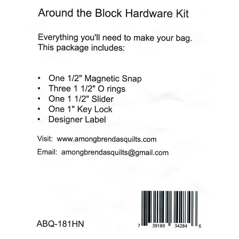 Around the Block Bag Hardware Kit - Nickel