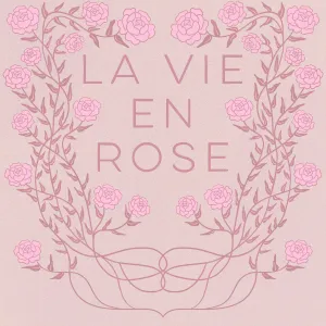 Art Nouveau Rose Floral Vintage Inspired Pink Art Print