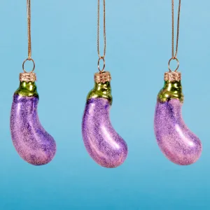 Aubergine Mini Bauble - Set of 3