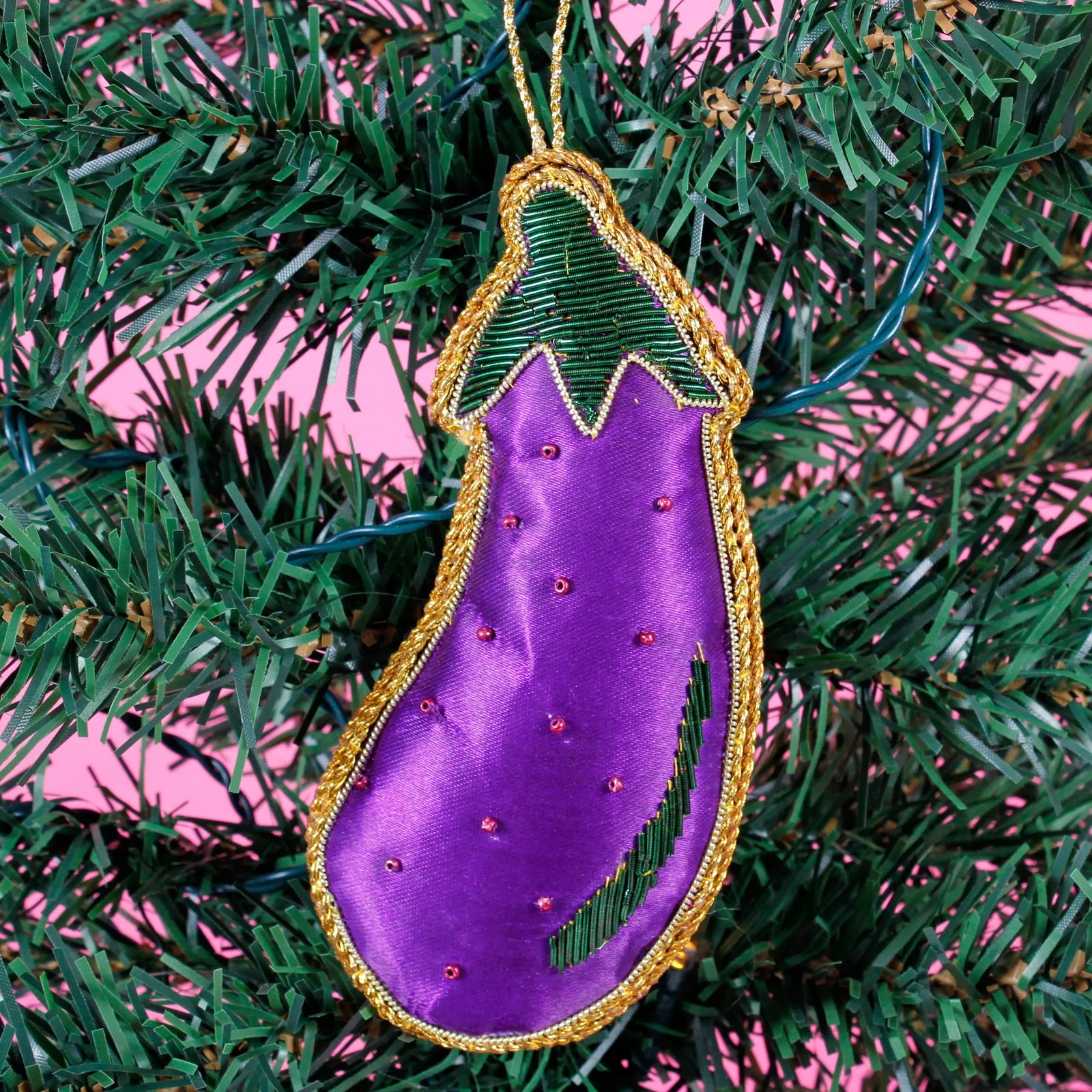Aubergine Zari Decoration