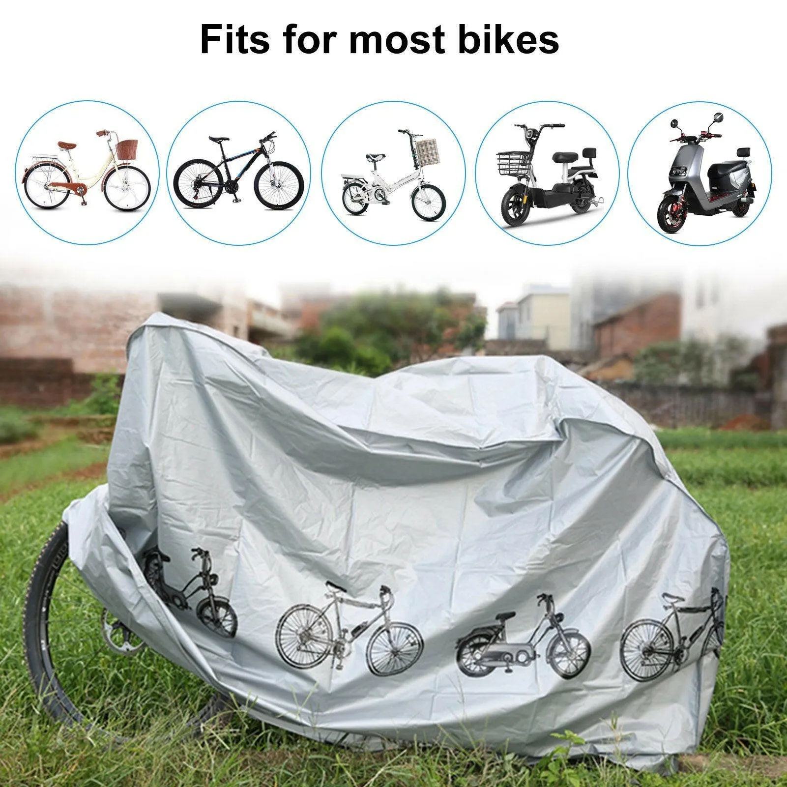 Bike Protector Cover Outdoor Waterproof Anti-dust Wheel Frame Cover for MTB Road Electric Bike