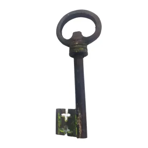 Black Iron Key for Decoration Jerusalem Market Gifts 22 cm x 8 cm