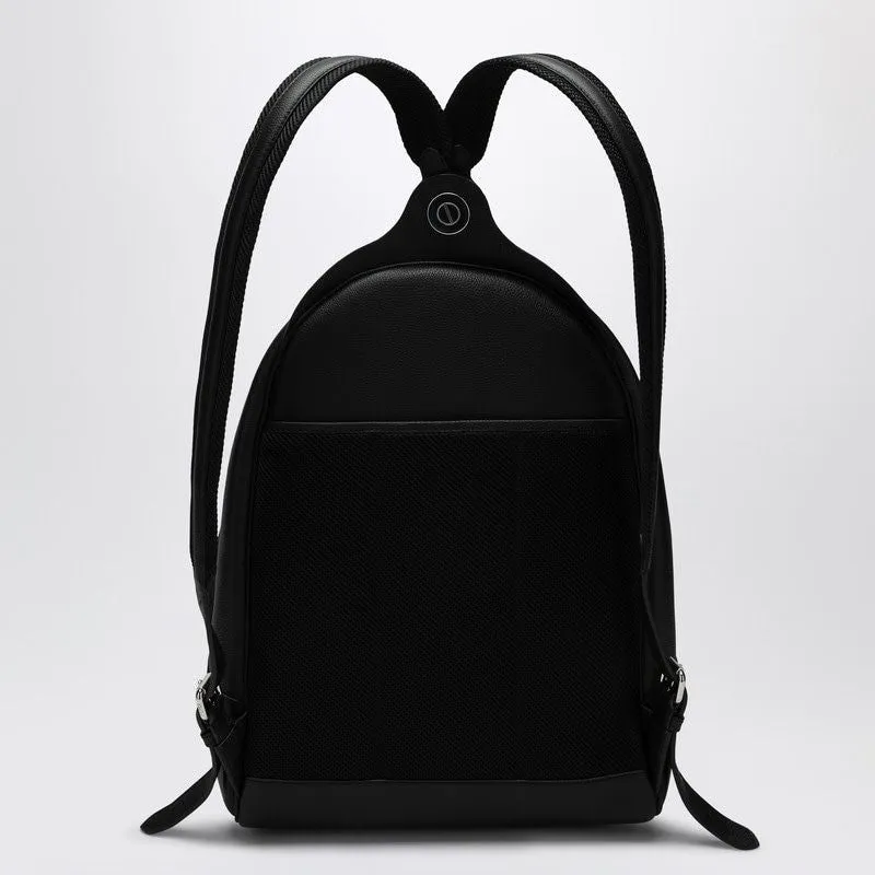 BLACK LEATHER CHIODO MEDIUM BACKPACK