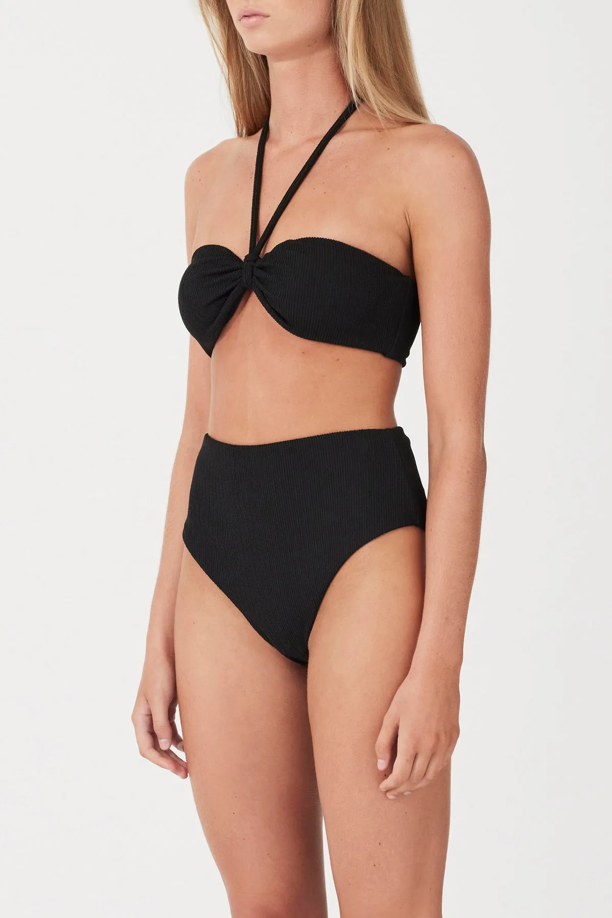 Black Textured Bandeau