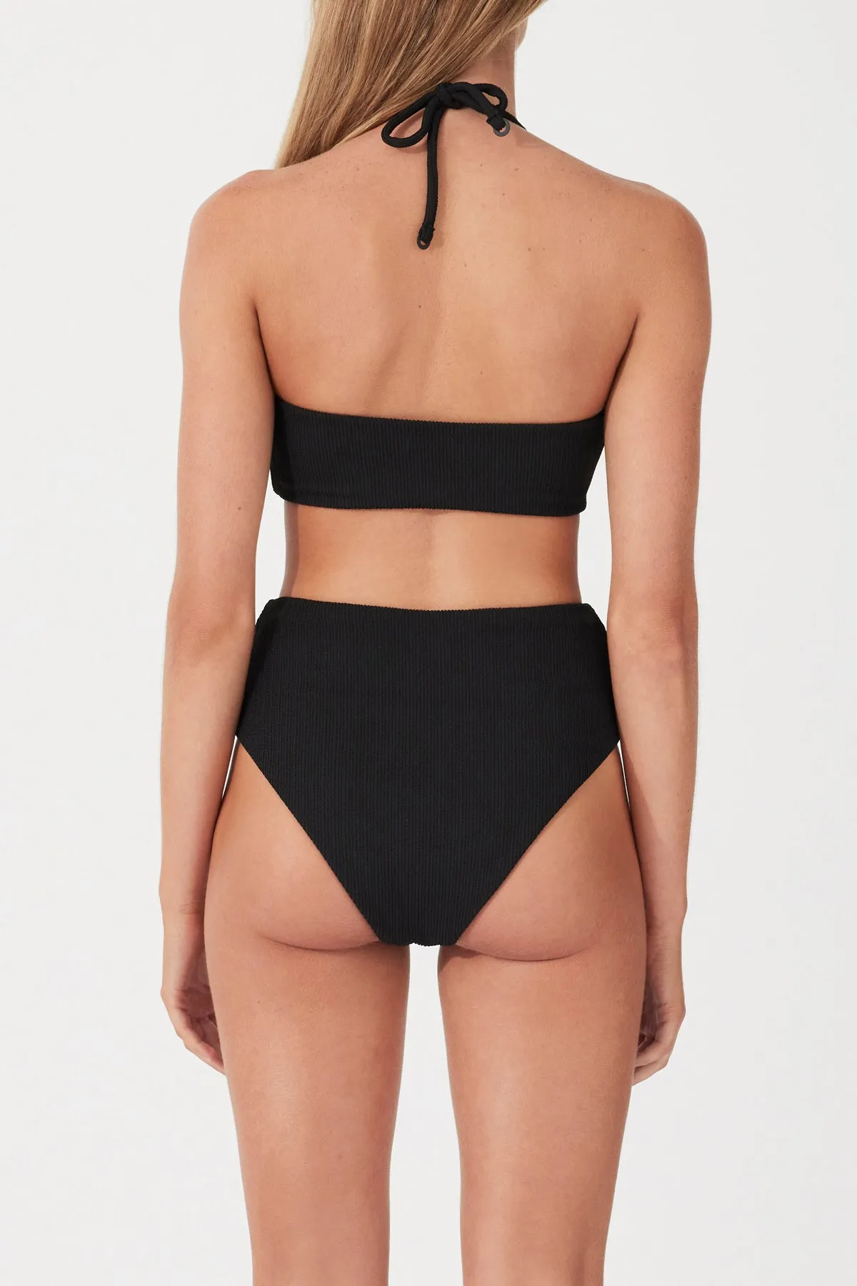 Black Textured Bandeau