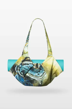 Blue and Yellow Yoga Bag with Zipper