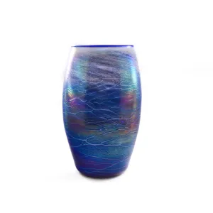 Blue Luster Small Cylinder Vase