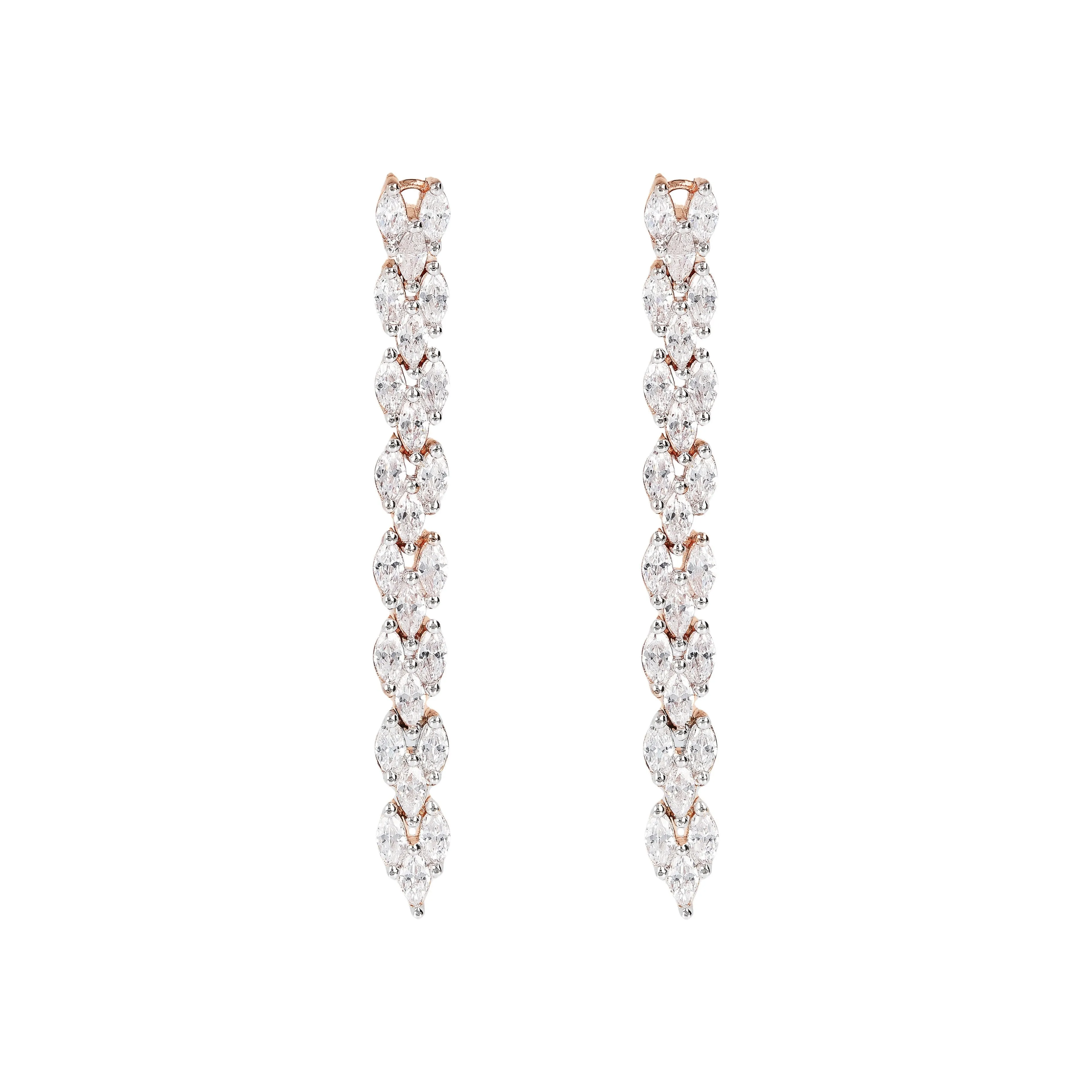 Bronzallure Cubic Zirconia Long Pendant Earrings