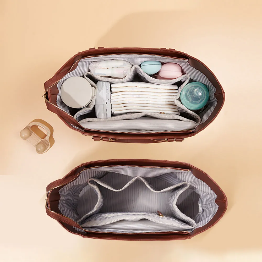 Brown Base Tote Diaper Bag